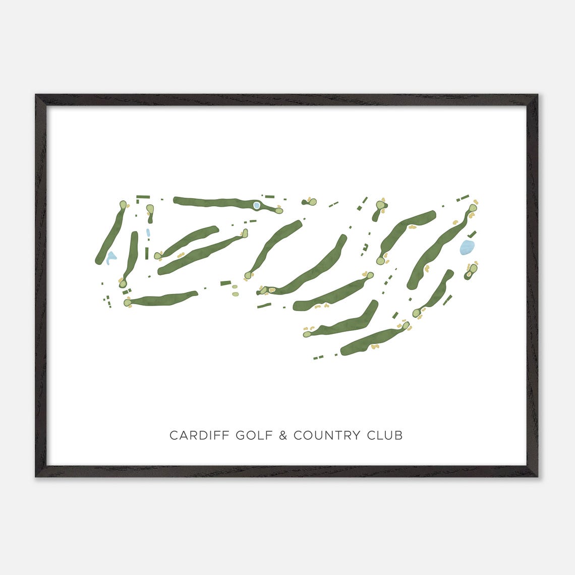 Cardiff Golf and Country Club Canada Modern Course Map Art Poster - Image 4