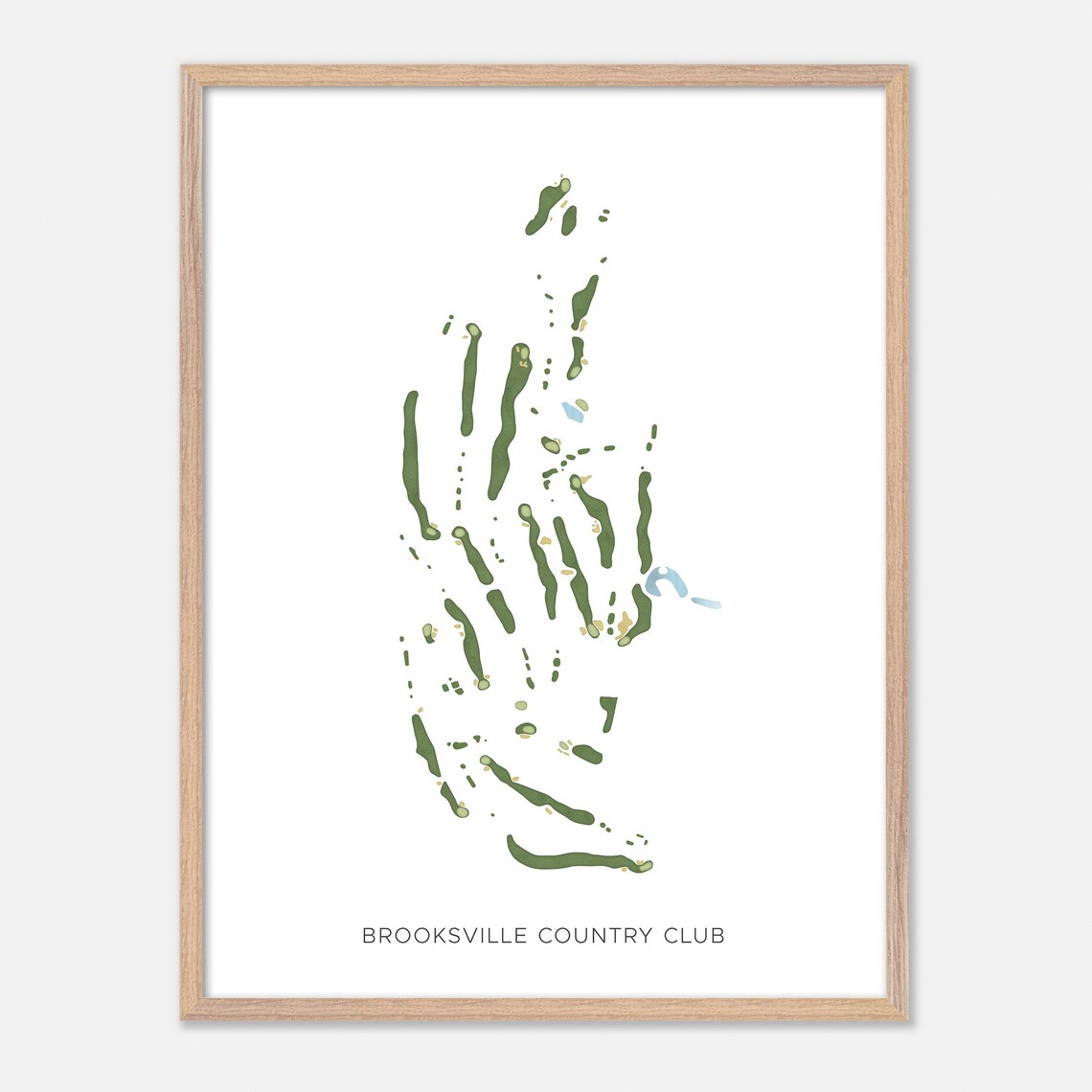Brooksville Country Club Florida Modern Watercolor Map Golf Poster - Image 6