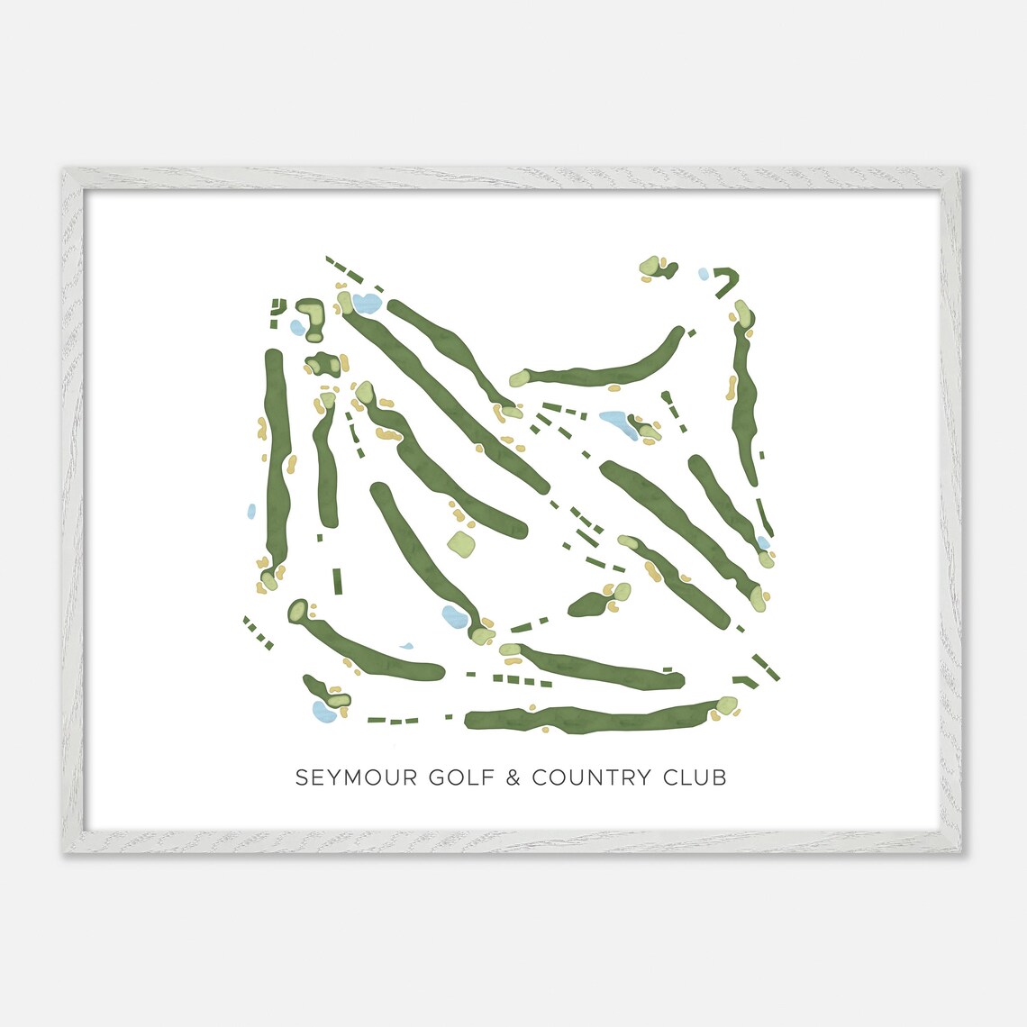 Seymour Golf & Country Club Canada Modern Watercolor Golf Map Poster - Image 3