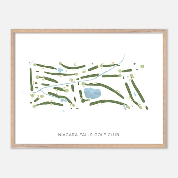 Niagara Falls Golf Club Canada Minimalist Watercolor Map Poster