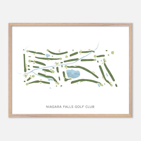 Niagara Falls Golf Club In Niagara Falls Canada Modern Watercolor Map Golfer Gift Golf Wall Art Golf Poster Print Course Layout