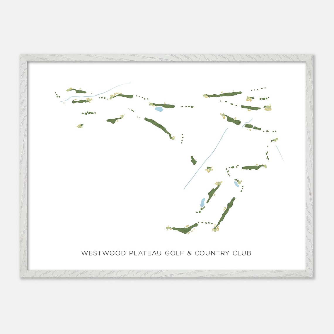 Westwood Plateau Golf & Country Club Coquitlam Canada Modern Watercolor Course Map Poster - Image 3