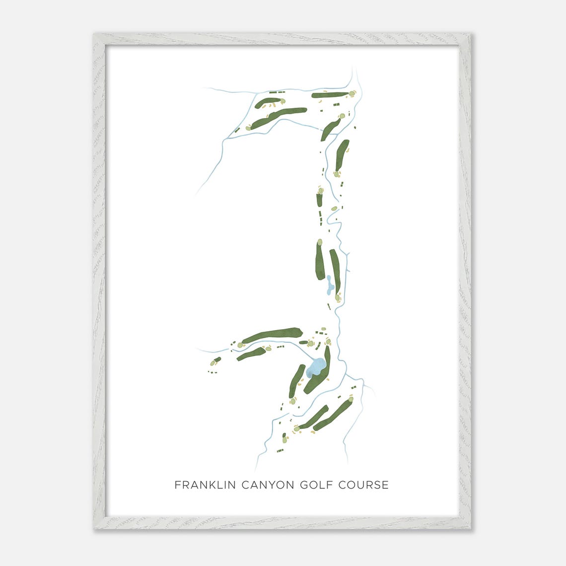 Franklin Canyon Golf Course In San Rafael California Modern Watercolor Map Golfer Gift Golf Wall Art Golf Poster Print - Image 2