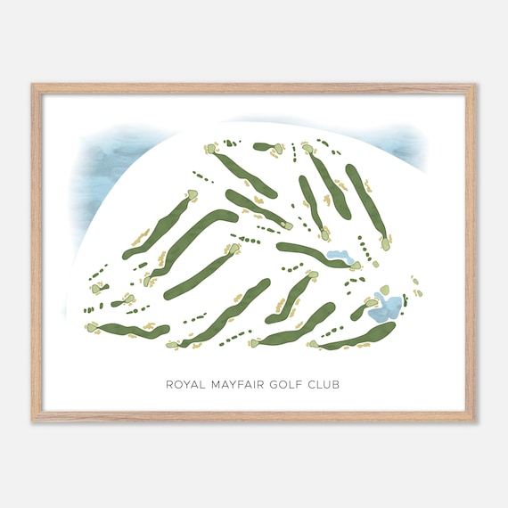 Royal Mayfair Golf Club Edmonton Alberta Minimalist Map Poster