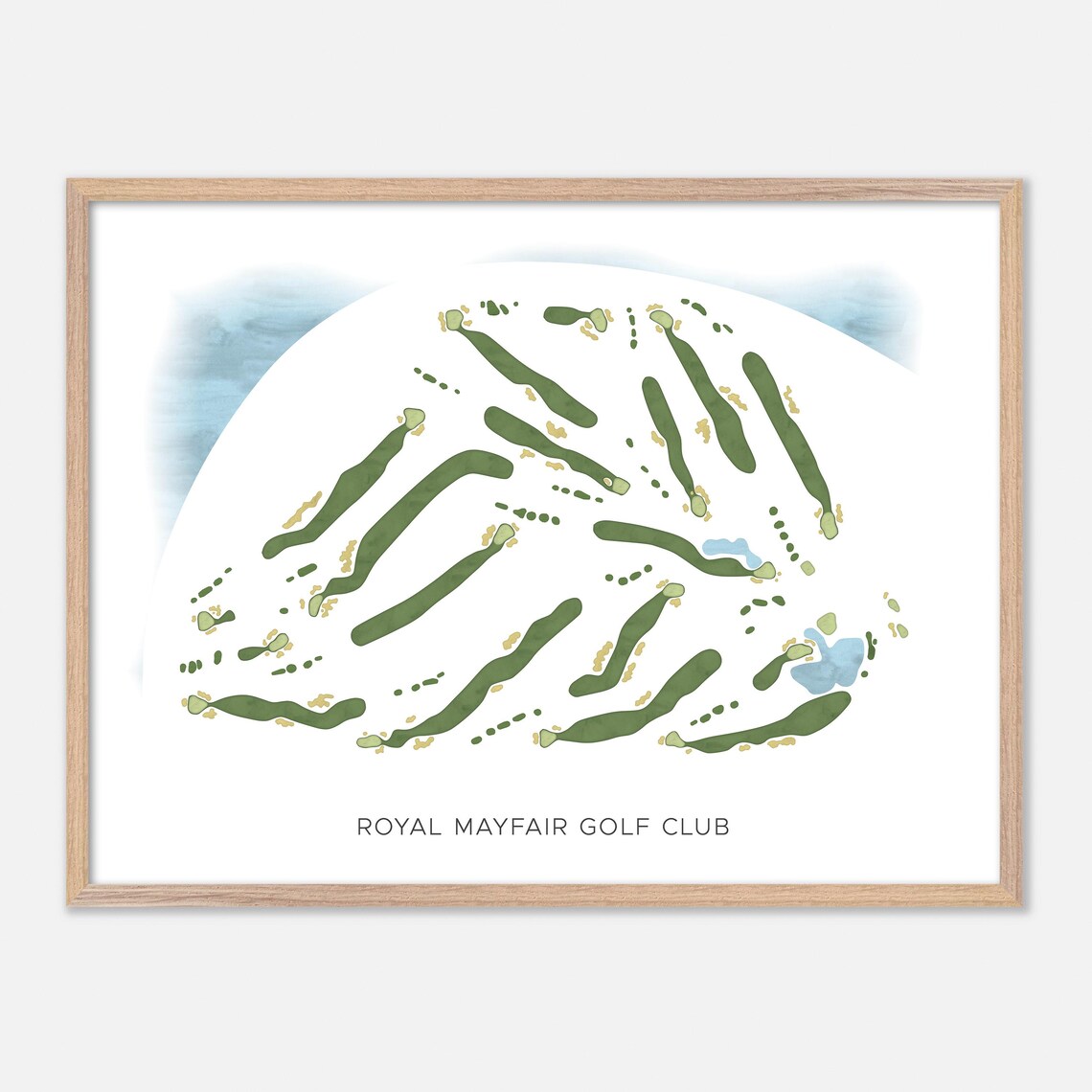 Royal Mayfair Golf Club Edmonton Alberta Minimalist Map Poster