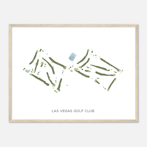 Las Vegas Golf Club Nevada Modern Watercolor Map Golfer Gift Golf Wall Art Golf Poster Print Course Layout