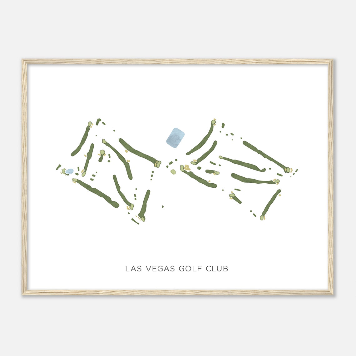 Las Vegas Golf Club Nevada Minimalist Watercolor Golf Map Poster