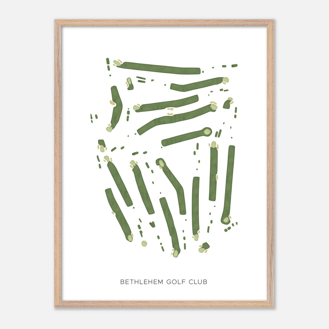 Bethlehem Golf Club Modern Watercolor Golf Course Map Art Print - Image 2