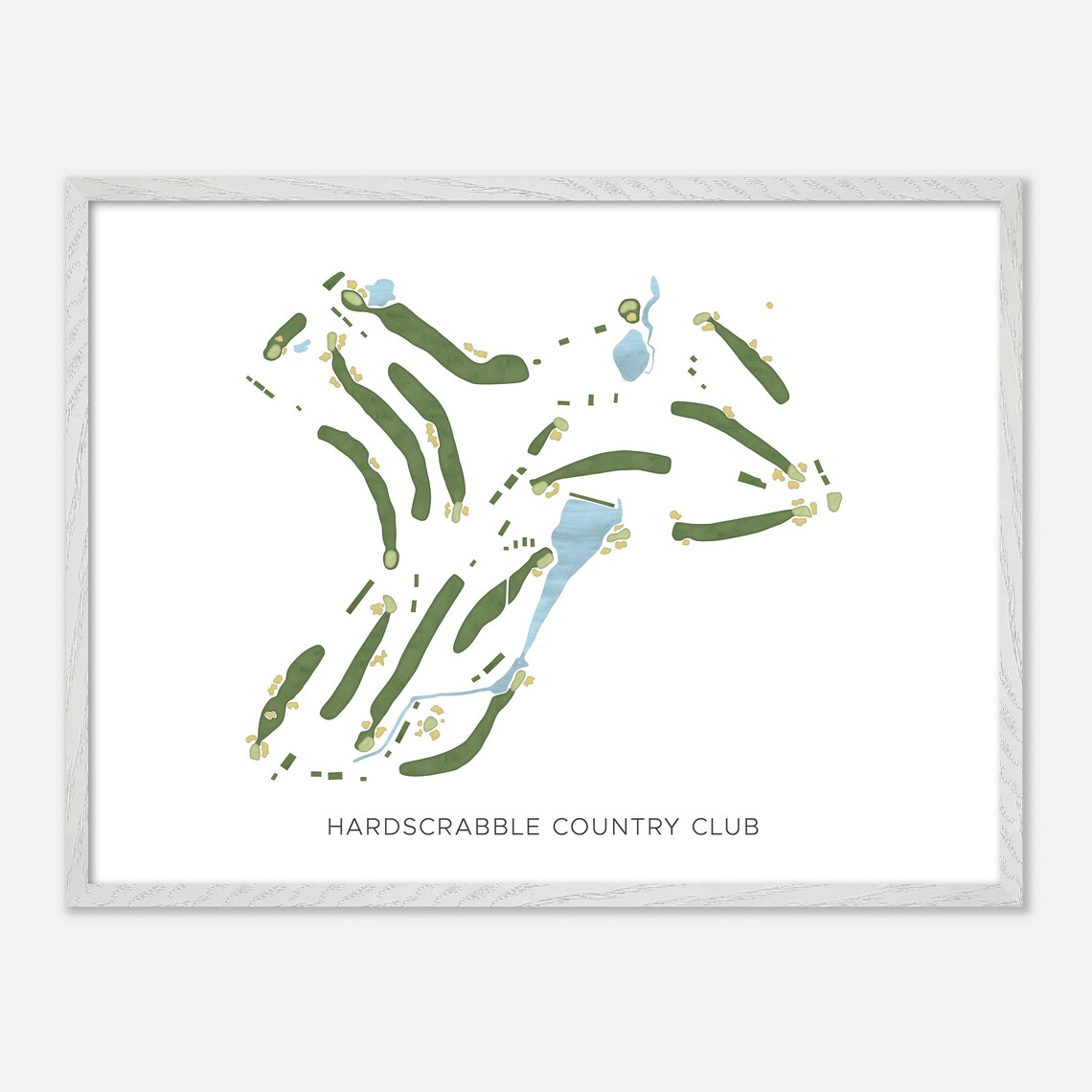 Hardscrabble Country Club Modern Minimalist Golf Map Art Poster - Image 4