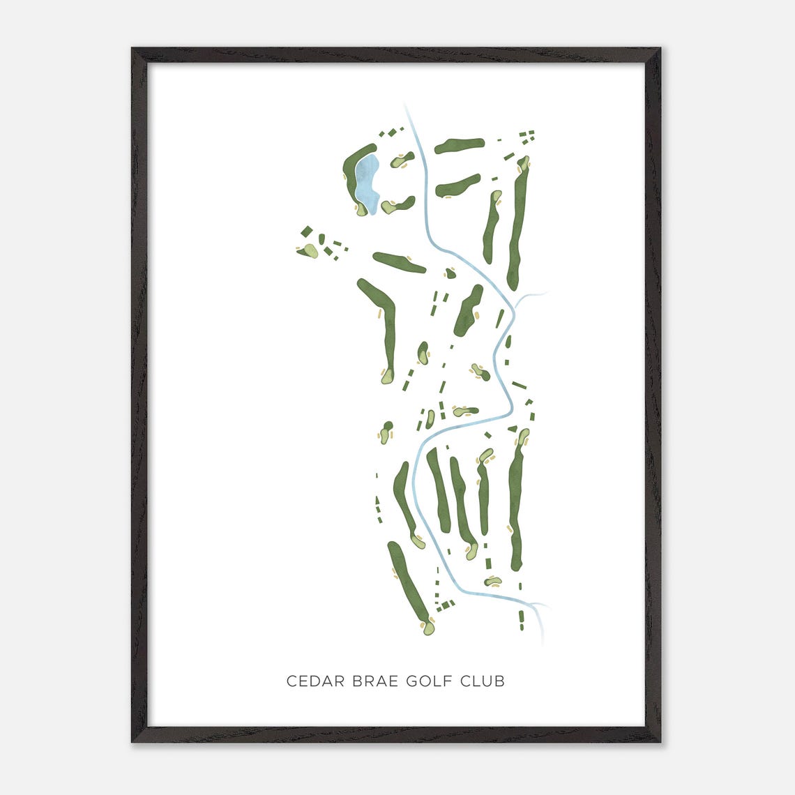 Cedar Brae Golf Club Canada Minimalist Watercolor Golf Map Poster - Image 2