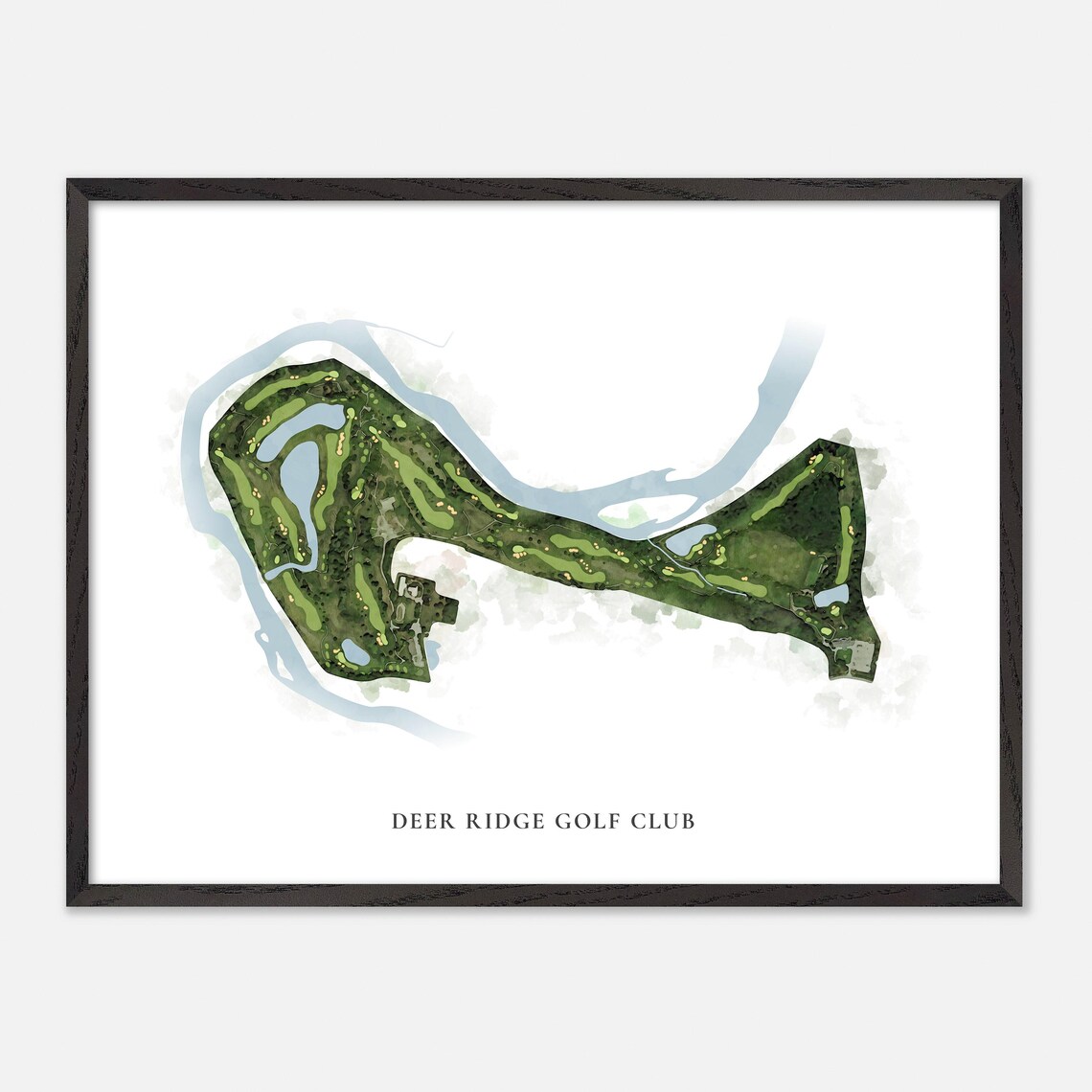 Deer Ridge Golf Club Canada Classic Watercolor Course Map Poster - Image 4