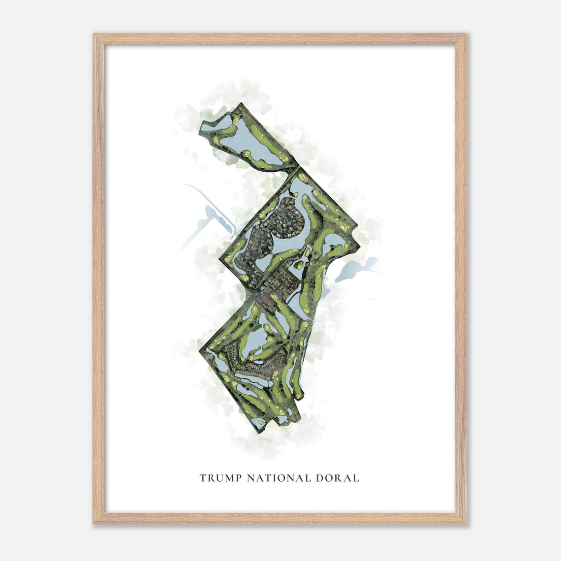 Trump National Doral Miami Florida Classic Watercolor Map Poster - Image 2
