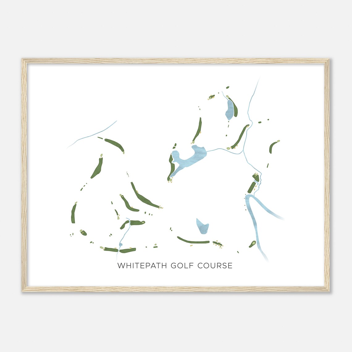 Whitepath Golf Course Georgia Modern Watercolor Map Golfer Gift Golf Wall Art Golf Poster Print Course Layout - Image 2