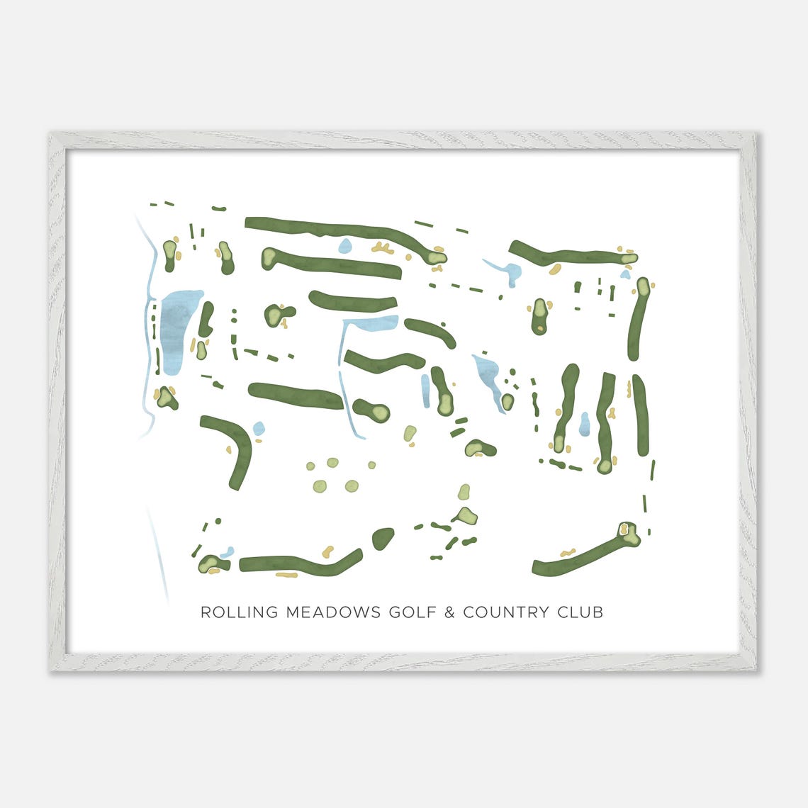 Rolling Meadows Golf Club Niagara Falls Canada Golf Map Poster - Image 3