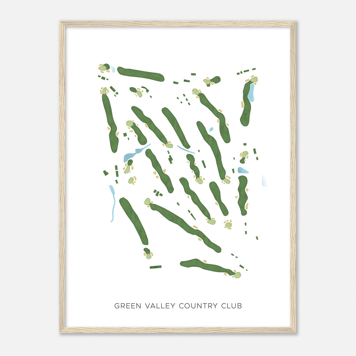 Green Valley Country Club Pennsylvania Modern Minimalist Map Poster - Image 2
