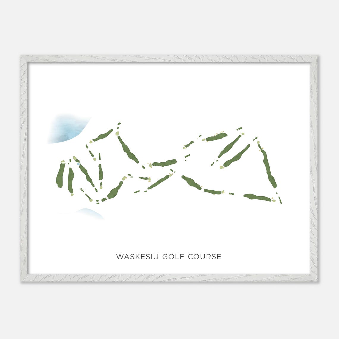 Waskesiu Golf Course Canada Modern Minimalist Watercolor Map Poster - Image 3