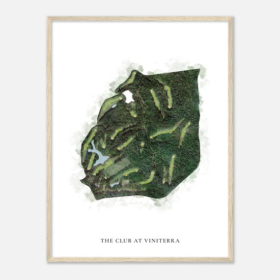 The Club at Viniterra Classic Watercolor Golf Course Map Poster