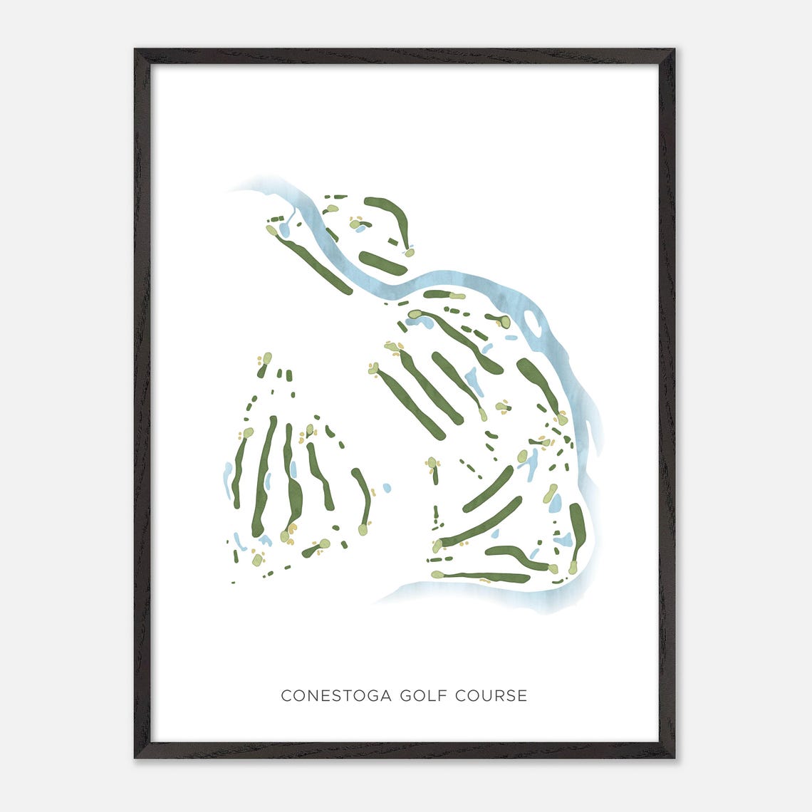 Conestoga Golf Course Canada Modern Watercolor Golf Map Poster - Image 2
