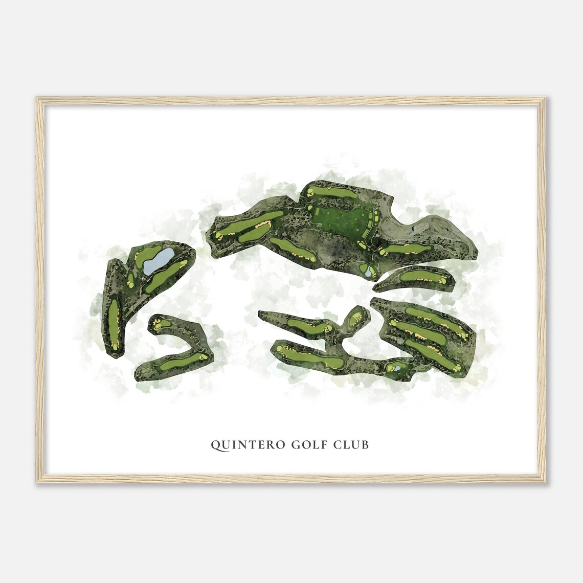 Quintero Golf Club Arizona Classic Watercolor Map Golfer Gift Golf Wall Art Golf Poster Print Course Layout - Image 2