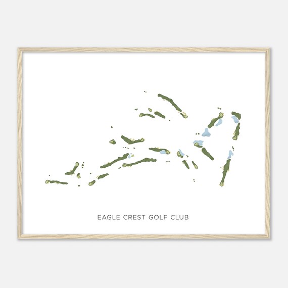 Eagle Crest Golf Club California Modern Watercolor Map Golfer Gift Golf Wall Art Golf Poster Print Course Layout