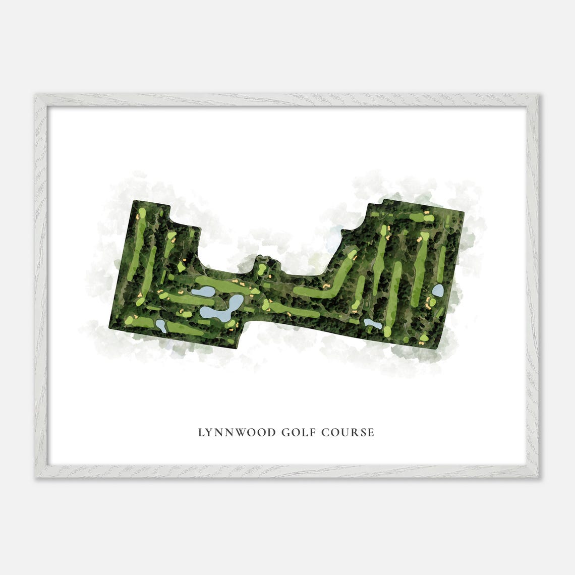 Lynnwood Golf Course Watercolor Map Art Washington Golfer Poster - Image 4