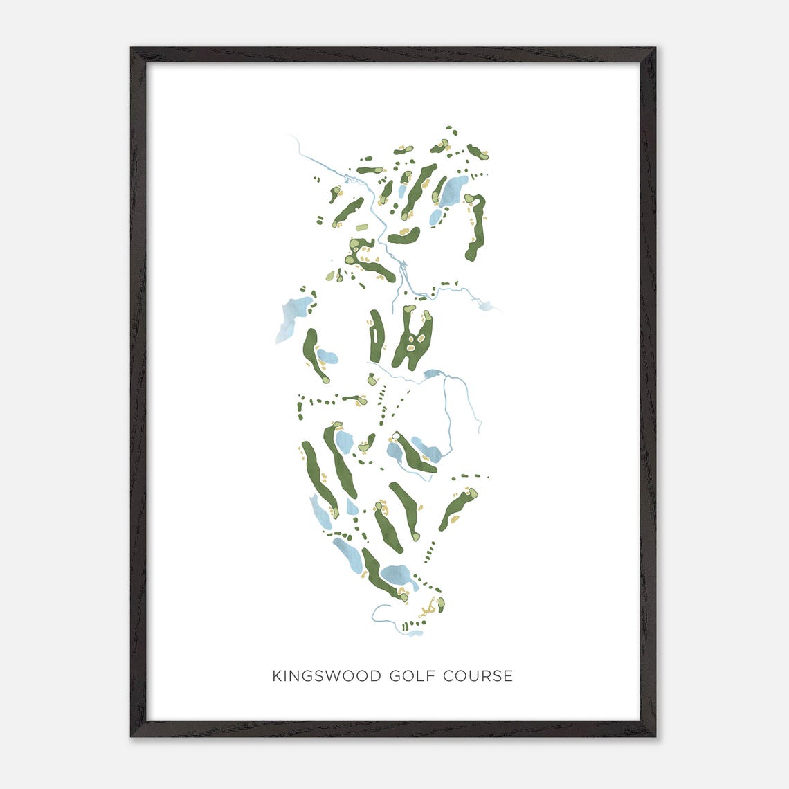Kingswood Golf Course Canada Minimalist Watercolor Golf Map Poster - Image 2