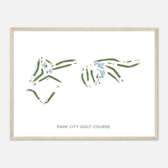 Park City Golf Course Utah Modern Watercolor Map Golfer Gift Golf Wall Art Golf Poster Print Course Layout