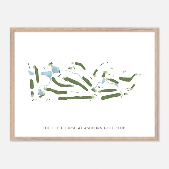 The Old Course at Ashburn Golf Club Halifax Canada Modern Watercolor Map Poster