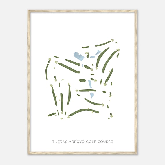 Tijeras Arroyo Golf Course New Mexico Modern Watercolor Map Golfer Gift Golf Wall Art Golf Poster Print Course Layout