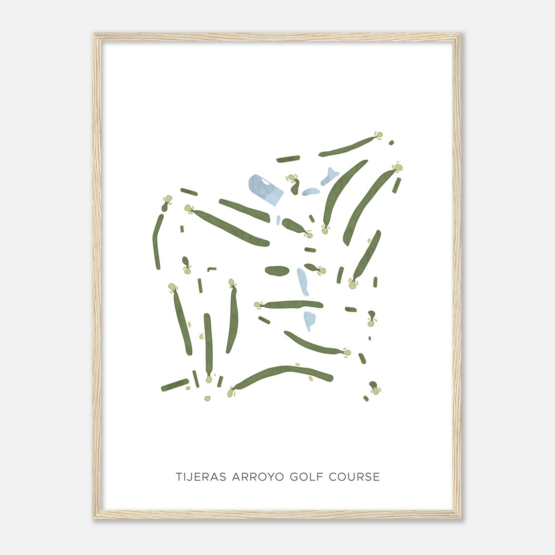 Tijeras Arroyo Golf Course New Mexico Modern Watercolor Map Golfer Gift Golf Wall Art Golf Poster Print Course Layout