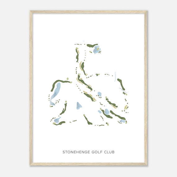 Stonehenge Golf Club Indiana Modern Watercolor Map Golfer Gift Golf Wall Art Golf Poster Print Course Layout