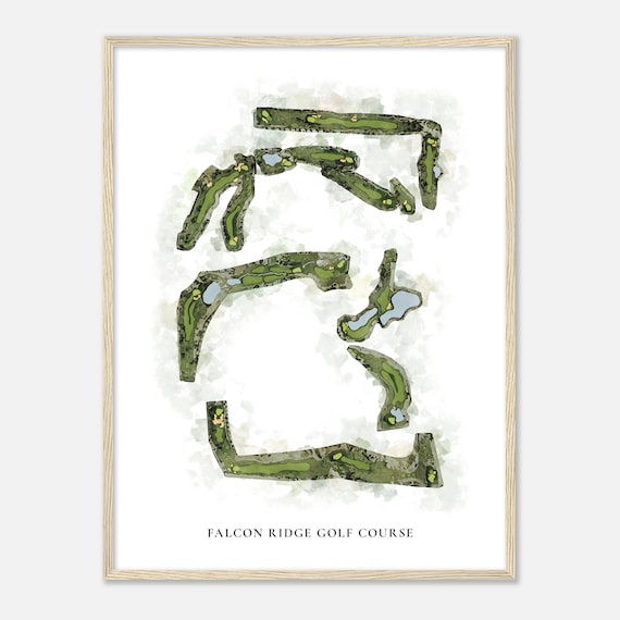 Falcon Ridge Golf Course Nevada Classic Watercolor Map Golfer Gift Golf Wall Art Golf Poster Print Course Layout