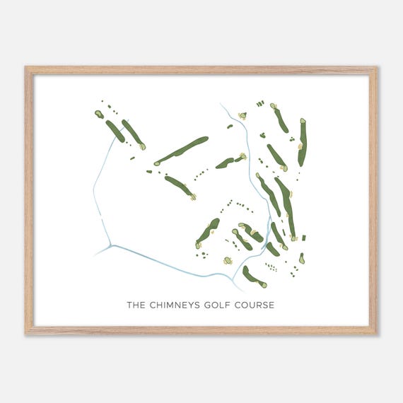 The Chimneys Golf Course In Winder Georgia Modern Watercolor Map Golfer Gift Golf Wall Art Golf Poster Print Course Layout