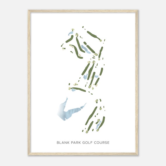 Blank Park Golf Course Iowa Modern Watercolor Map Golfer Gift Golf Wall Art Golf Poster Print Course Layout