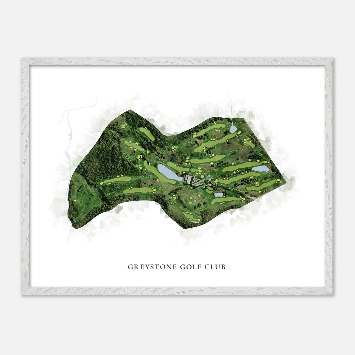 Greystone Golf Club Milton Canada Classic Watercolor Map Poster - Image 3
