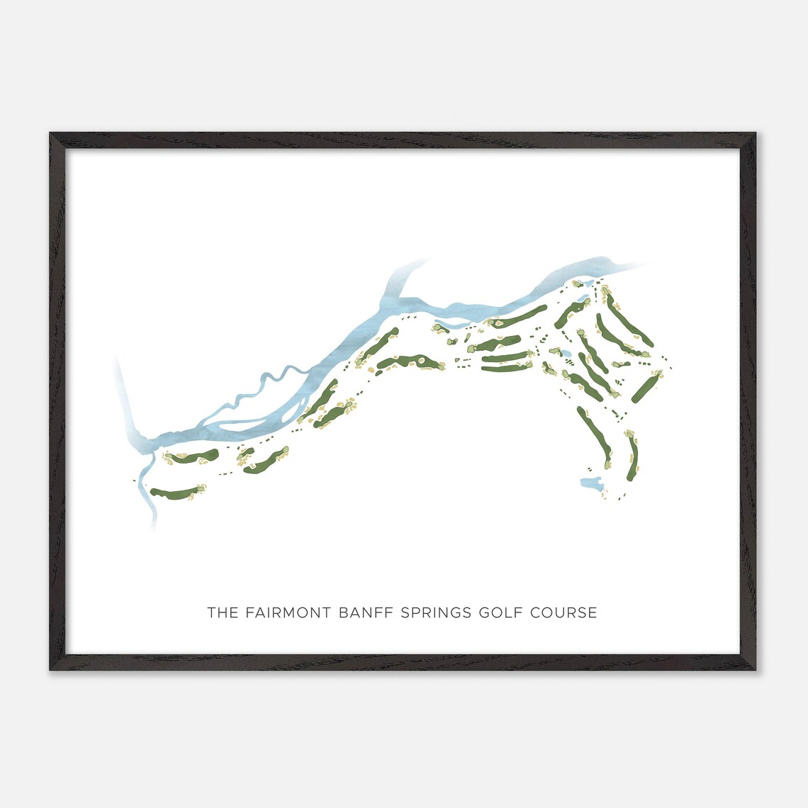 The Fairmont Banff Springs Golf Course Canada Minimalist Watercolor Golf Map Poster - Image 4