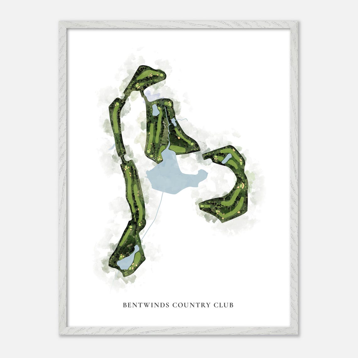 Bentwinds Country Club Golf Course Watercolor Map Art Poster - Image 2