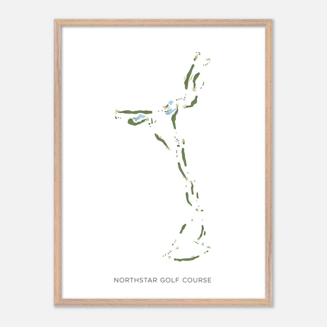 Northstar Golf Course Truckee California Modern Watercolor Map Poster - Image 2