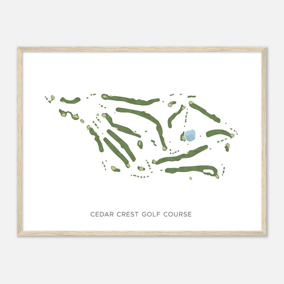 Cedar Crest Golf Course Texas Modern Watercolor Map Golfer Gift Golf Wall Art Golf Poster Print Course Layout