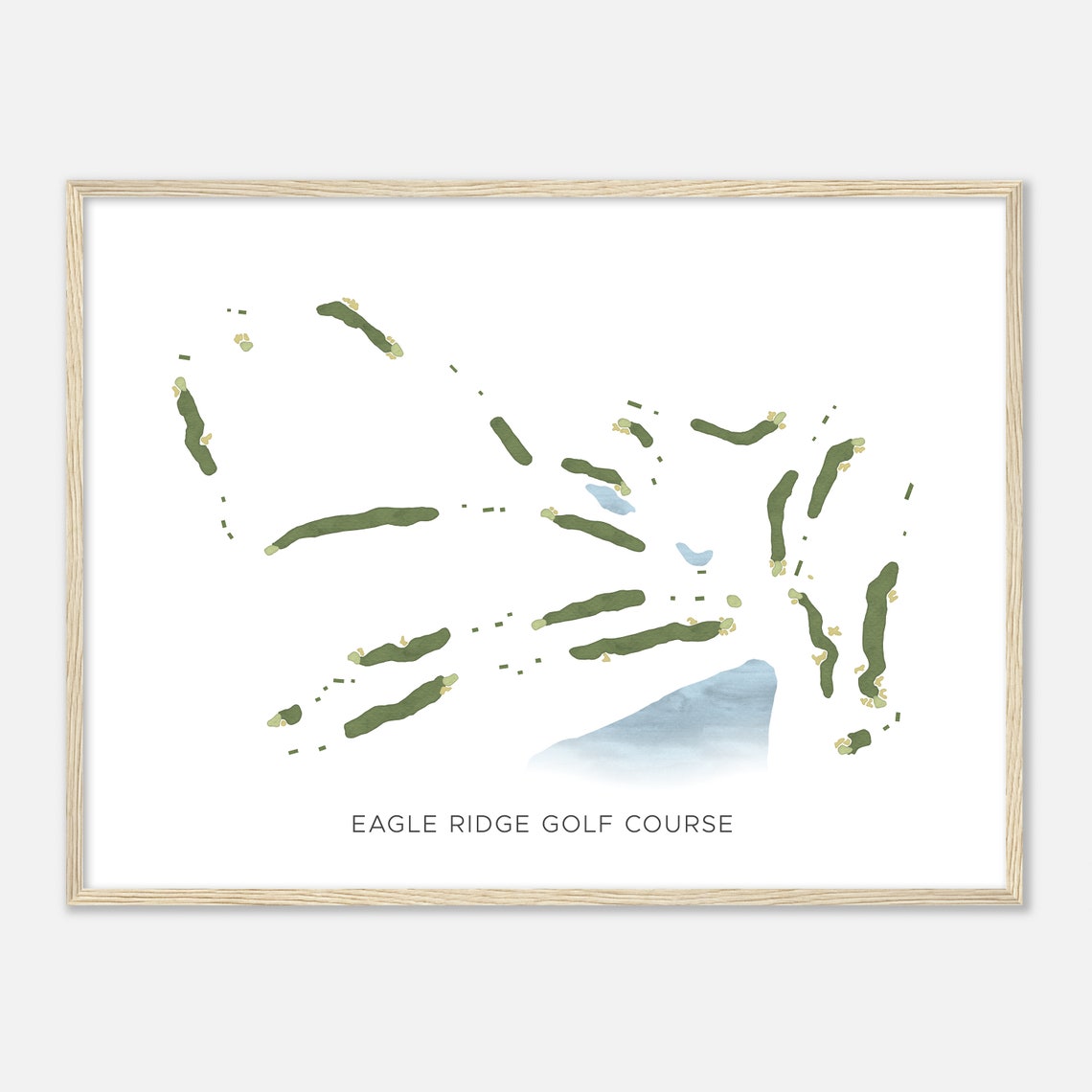 Eagle Ridge Golf Course Minnesota Modern Watercolor Map Golfer Gift Golf Wall Art Golf Poster Print Course Layout
