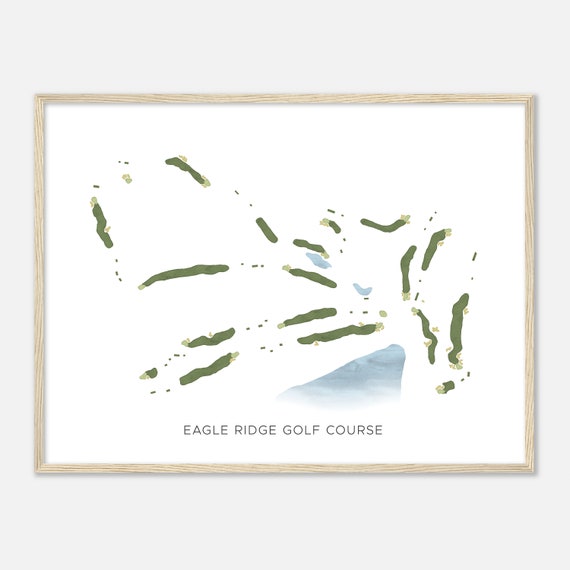 Eagle Ridge Golf Course Minnesota Modern Watercolor Map Golfer Gift Golf Wall Art Golf Poster Print Course Layout