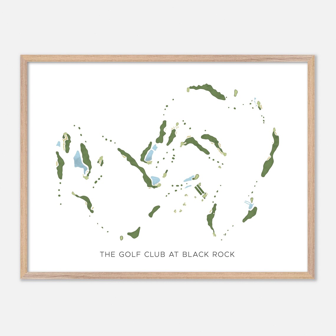 The Golf Club at Black Rock Coeur Dalene Idaho Modern Watercolor Poster
