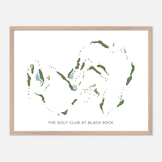 The Golf Club At Black Rock In Coeur Dalene Idaho Modern Watercolor Map Golfer Gift Golf Wall Art Golf Poster Print