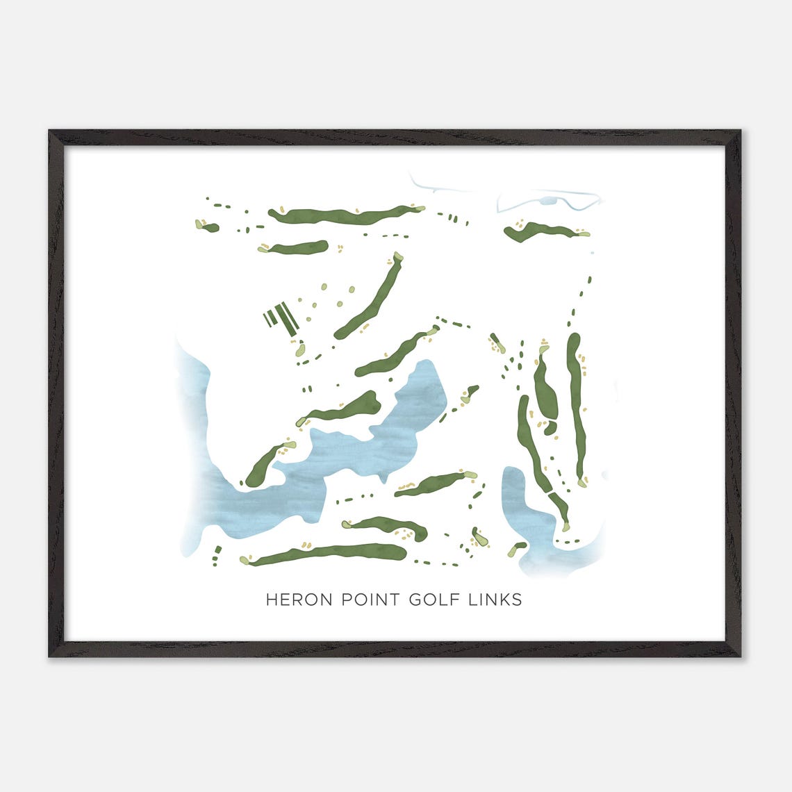 Heron Point Golf Links Canada Modern Watercolor Golf Map Poster - Image 4
