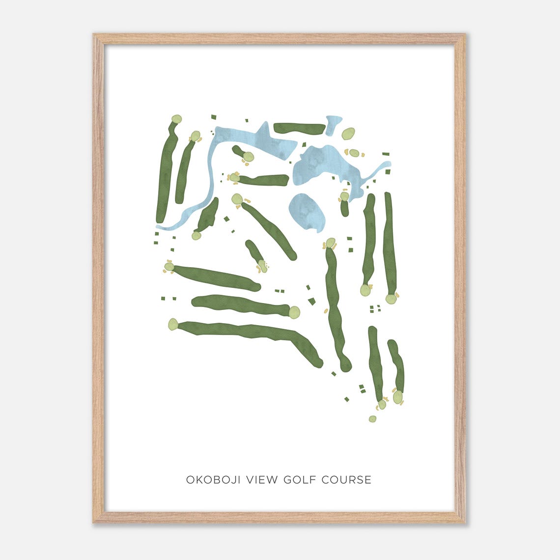 Okoboji View Golf Course Minimalist Watercolor Map Art Poster - Image 6