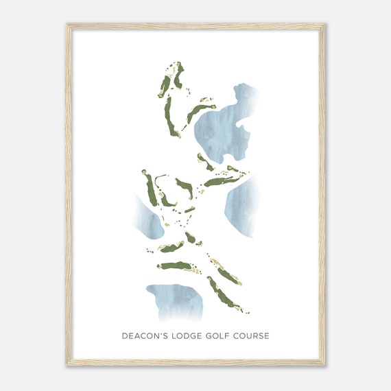 Deacons Lodge Golf Course Minnesota Modern Watercolor Map Golfer Gift Golf Wall Art Golf Poster Print Course Layout