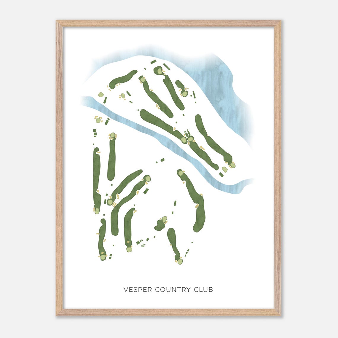 Vesper Country Club Massachusetts Modern Minimalist Golf Poster - Image 6