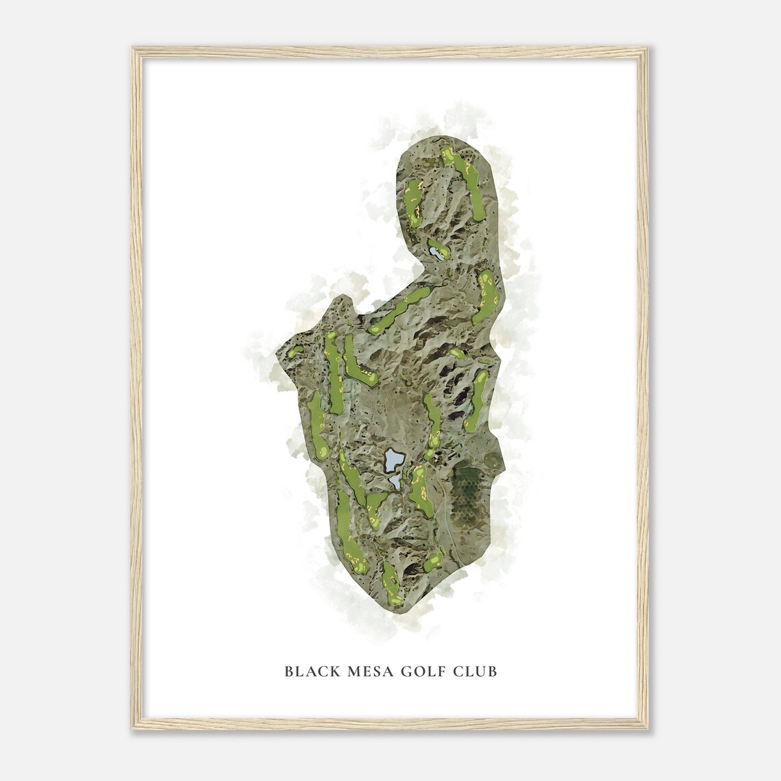 Black Mesa Golf Club New Mexico Watercolor Map, Golf Poster - Image 2