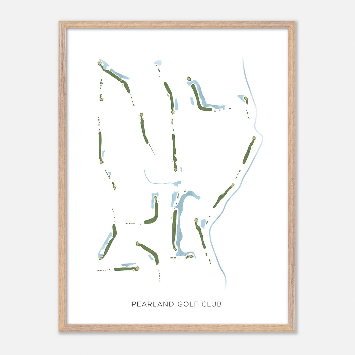 Pearland Golf Club Modern Watercolor Course Map Poster Pearland Texas - Image 2