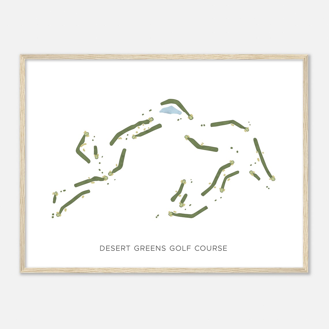 Desert Greens Golf Course New Mexico Modern Watercolor Map Golfer Gift Golf Wall Art Golf Poster Print Course Layout - Image 2